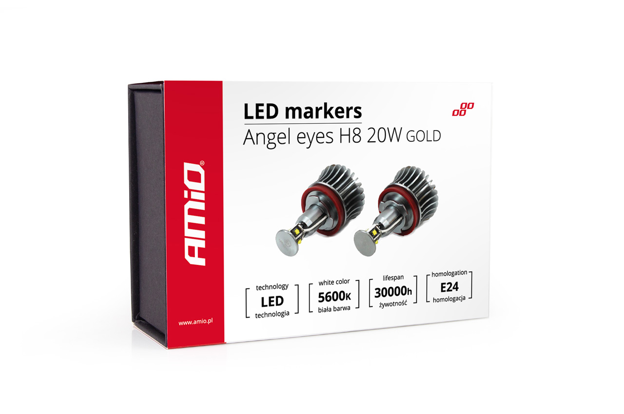 LED-polttimot valorenkaisiin H8 20W Gold