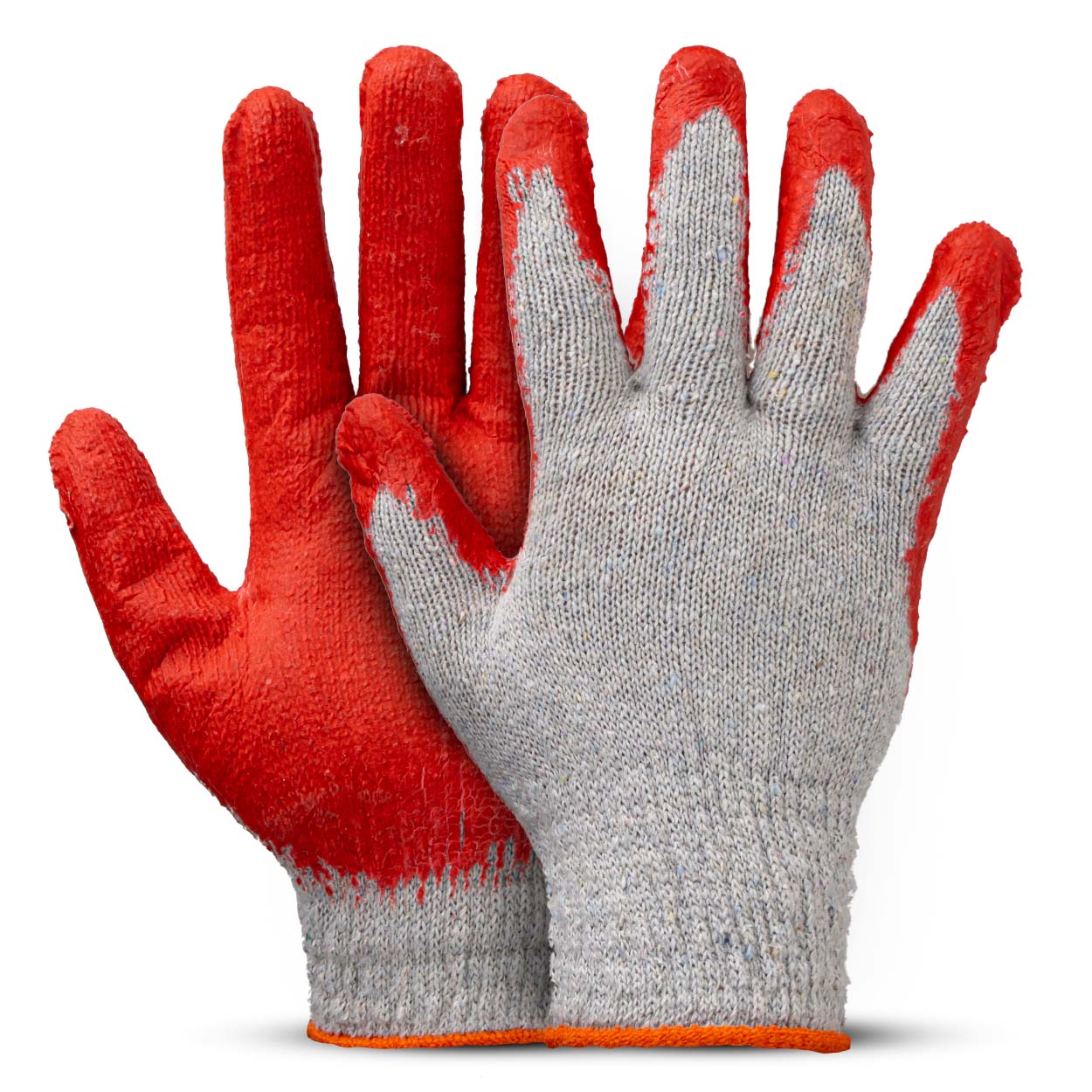 Lateksipinnoitetut käsineet polyesteri-puuvillasekoitetta, 10 paria, koko 9,