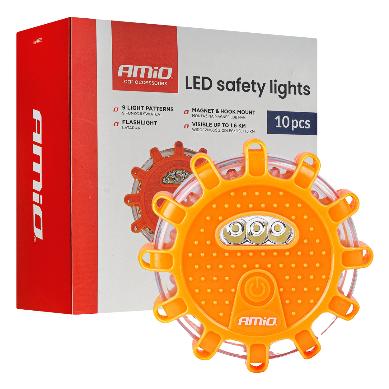 LED-varoitusvalot 12SMD+3SMD 10 kpl punainen