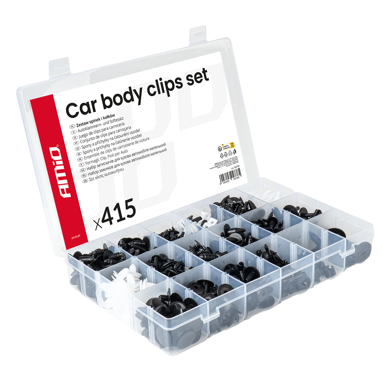 Auton kiinnikkeiden ja tappien sarja 415 osaa