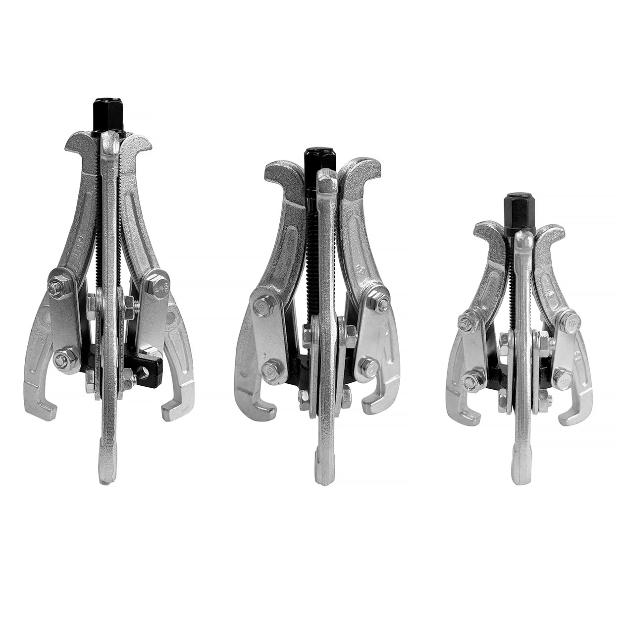 Kolmihaaksinen laakerin-, hihna-, hammas- ja vauhtipyöränirroitinsarja