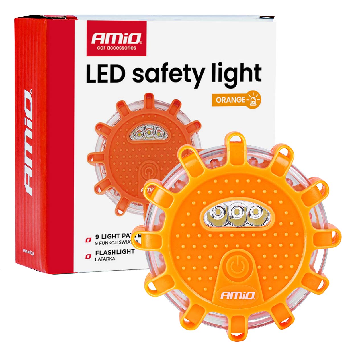 LED-varoitusvalo 3xAAA IP65 12SMD + 3SMD