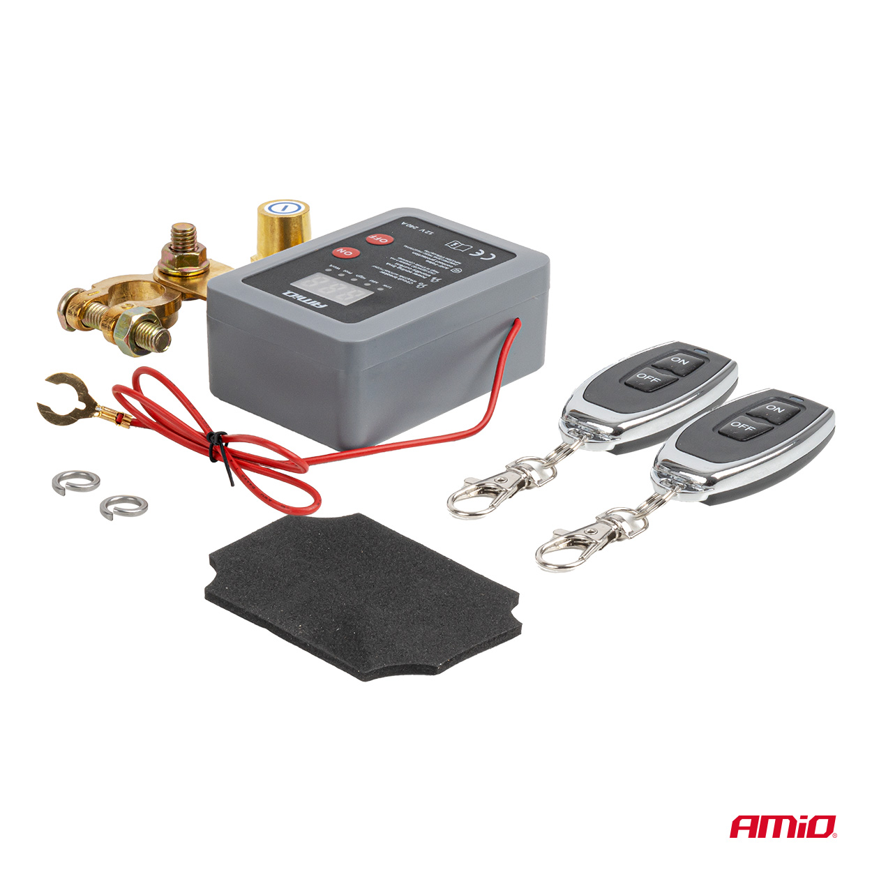 Kauko-ohjattava akun päävirtakytkin 12 V 240 A (BATT) AMIO-04832
