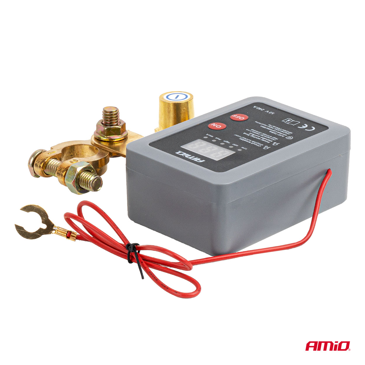 Kauko-ohjattava akun päävirtakytkin 12 V 240 A (BATT) AMIO-04832