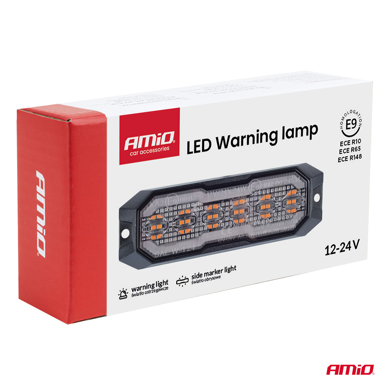 LED-varoitusvalo R65 R148 12 V 24 V 24 W AMIO-04860