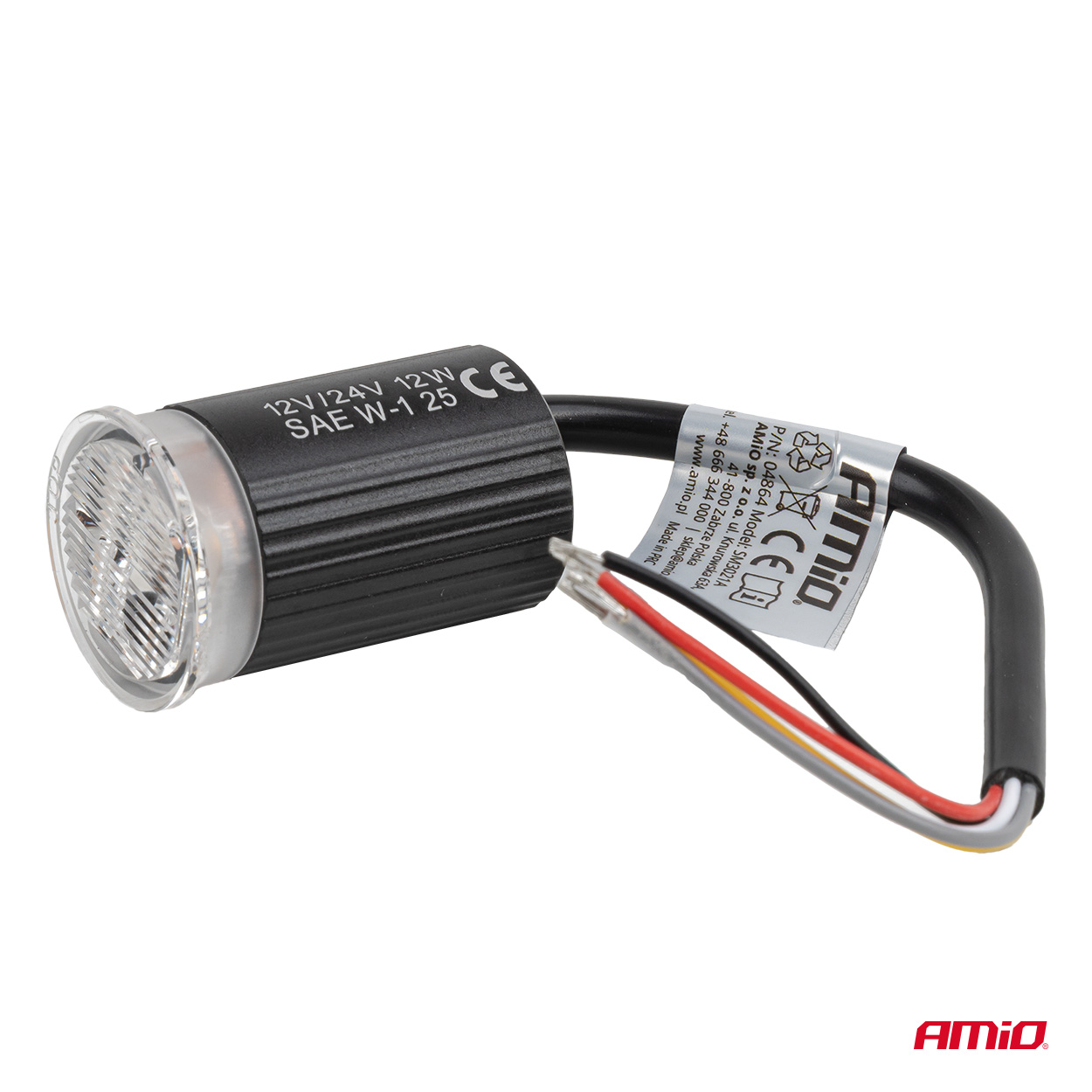 LED-varoitusvalo R65 12 V 24 V 12 W AMIO-04864