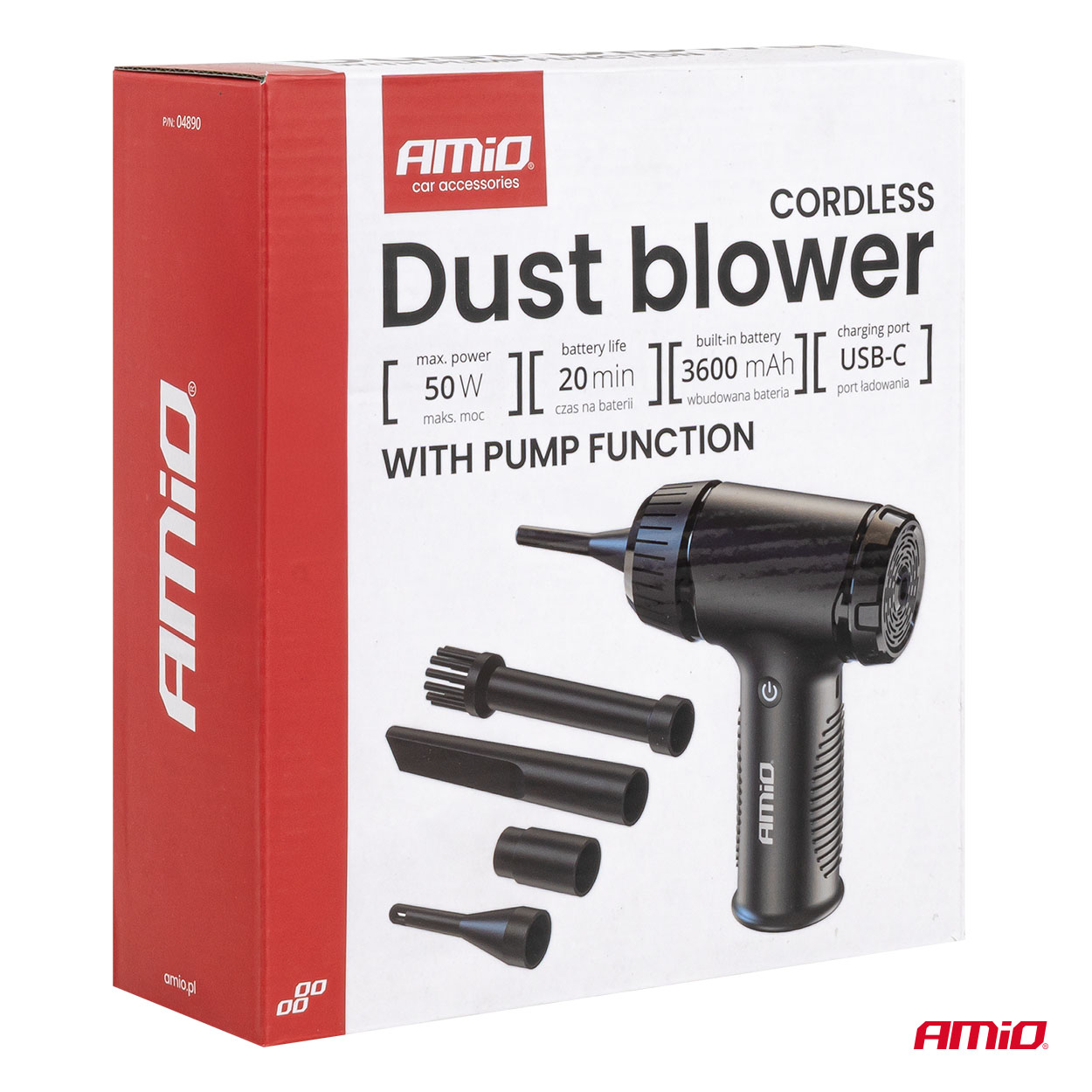Pölypuhallin 50 W AMIO-04890