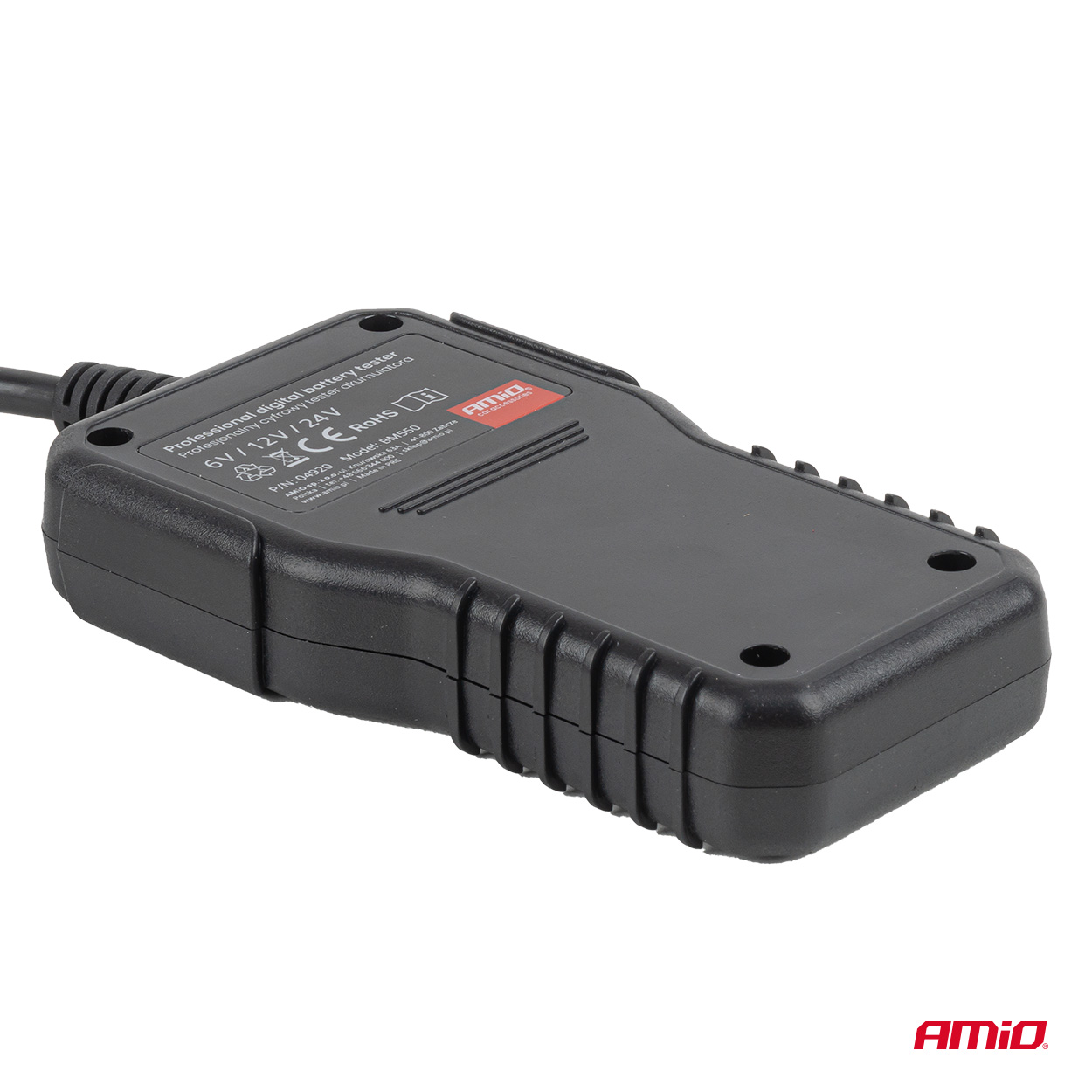 Digitaalinen akkutesteri ammattikäyttöön, 2–220 Ah, 6 V / 12 V / 24 V, AMIO-04920