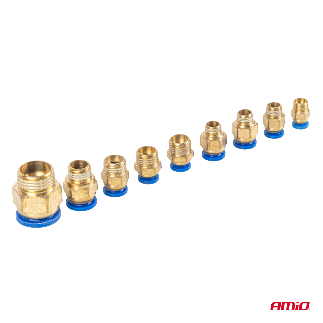 Kierteellinen paineilmapikaliitinsarja, 4–16 mm, 72 osaa, AMIO-04922