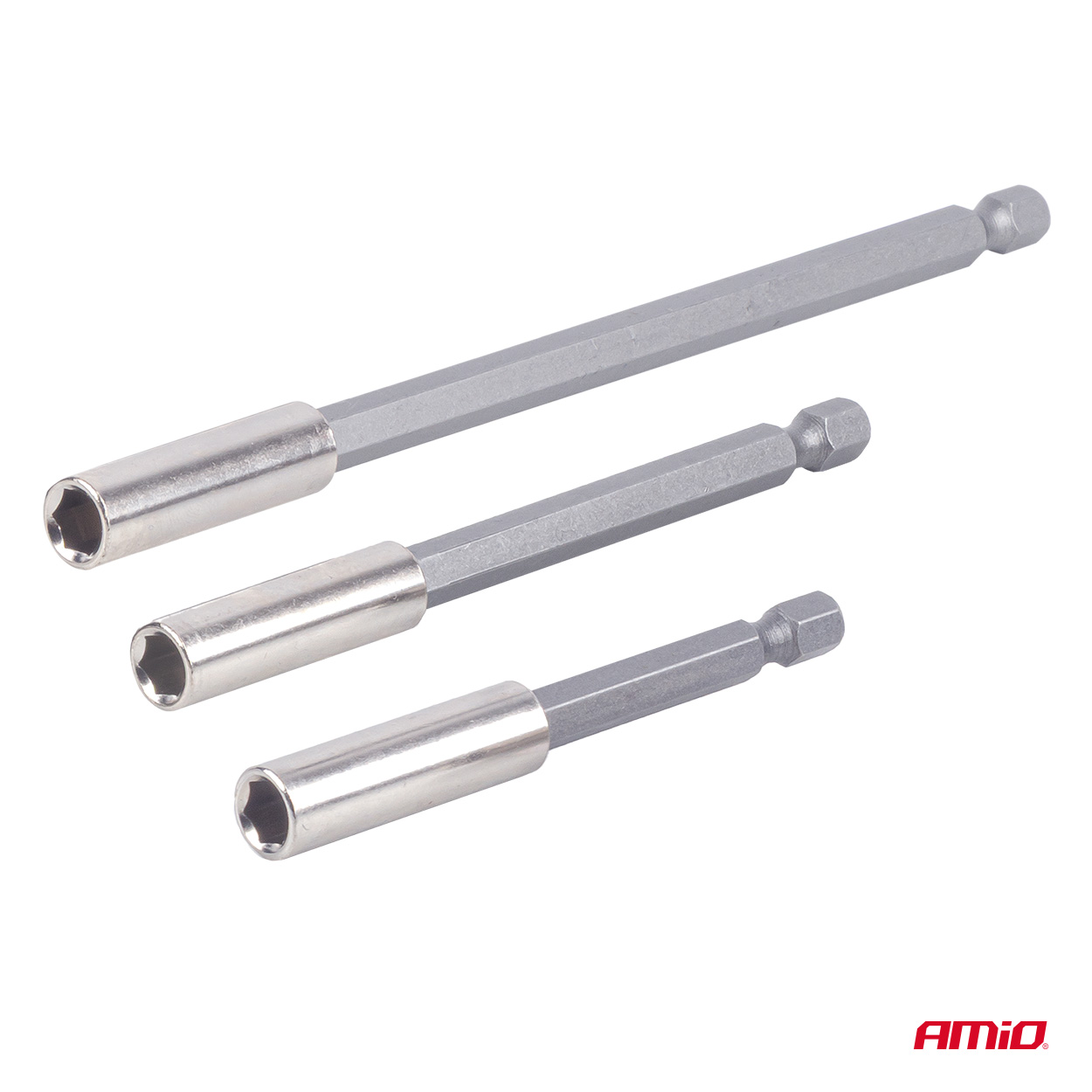 Ruuvauskärjenpidinsarja, 3 osaa, 1/4", AMIO-04934
