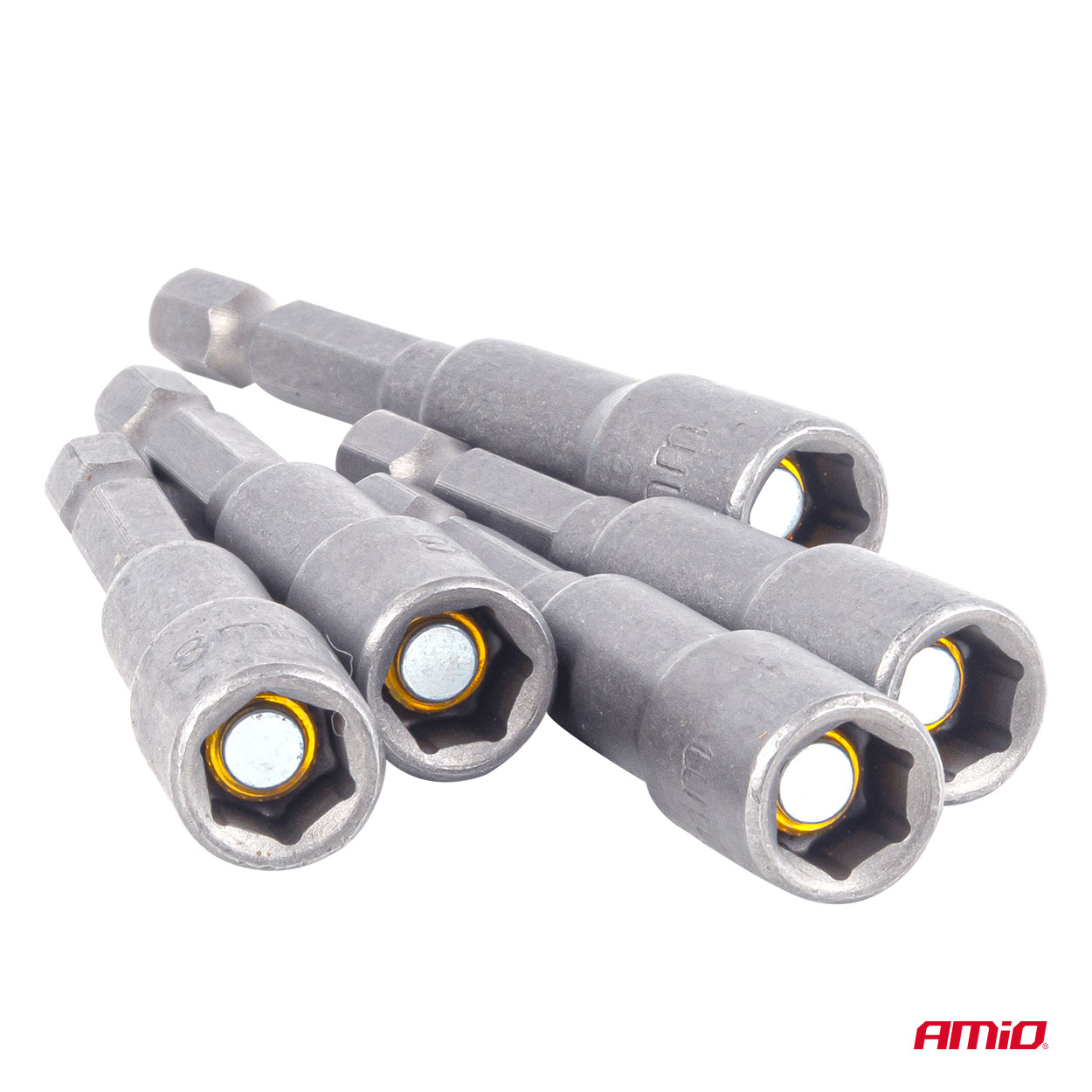 Magneettihylsyt 8 × 65 mm, 5 kpl, AMIO-04938