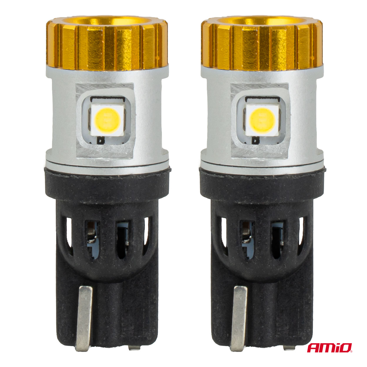 LED-polttimot CANBUS T10 3030 4SMD + 3020 1SMD valkoinen 12/24 V AMIO-04990