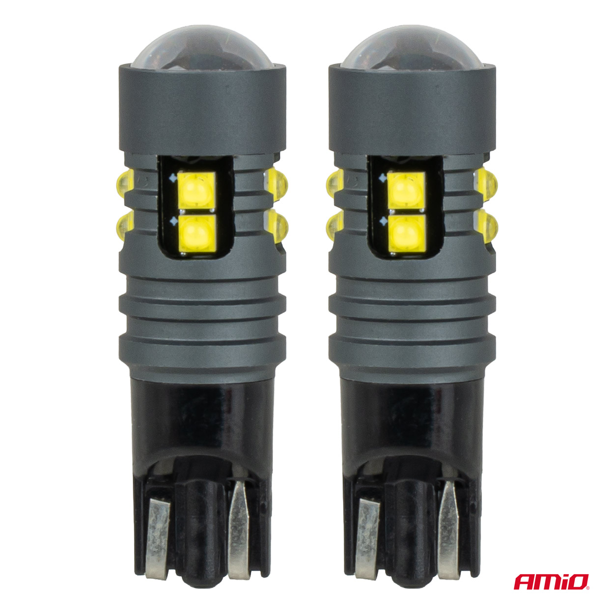 LED-polttimot STANDARD T10 2525 10SMD valkoinen 12/24 V AMIO-04993