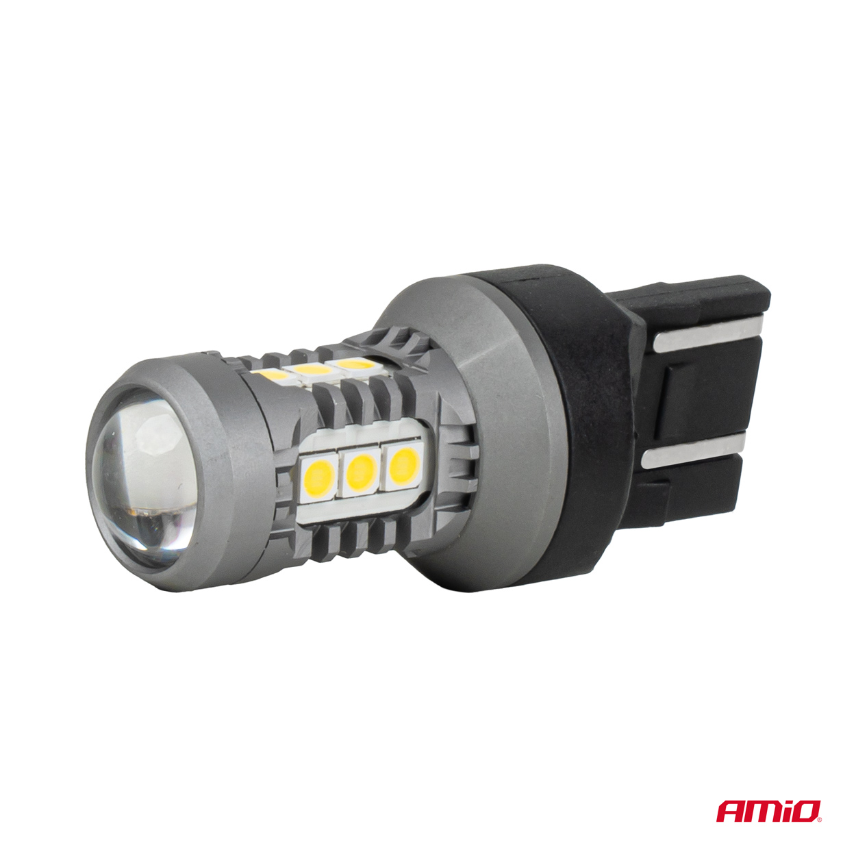 LED-polttimot STANDARD 7443 W21/5W 3030 15SMD valkoinen 12/24 V AMIO-04998