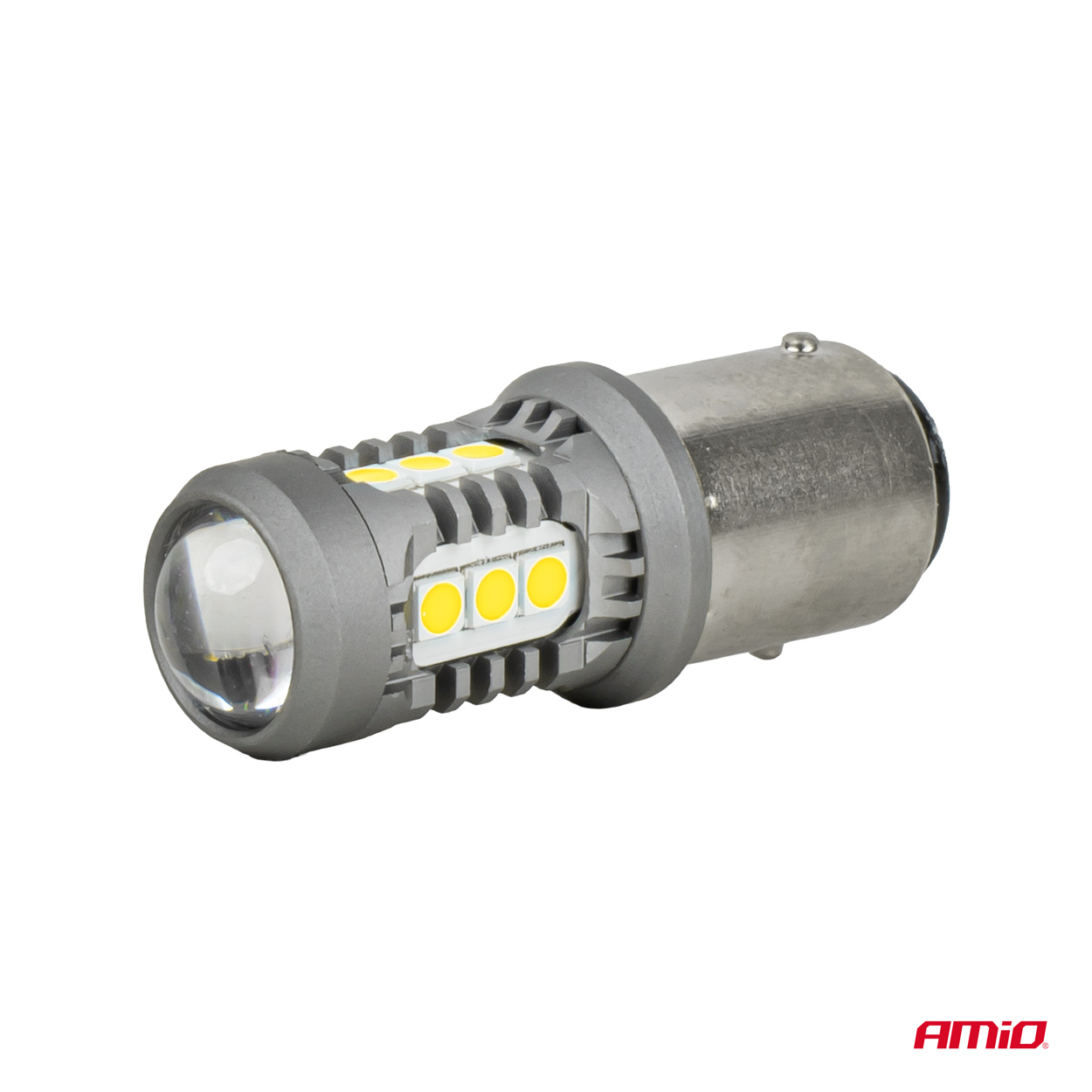 LED-polttimot STANDARD BAY15D P21/5W 3030 15SMD valkoinen 12/24 V AMIO-05003
