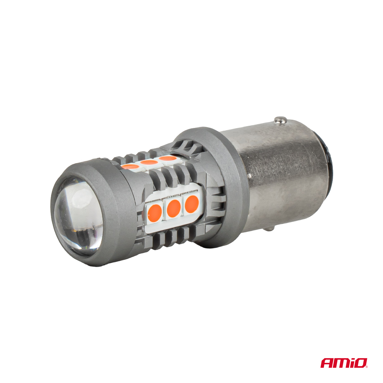 LED-polttimot STANDARD BAY15D P21/5W 3030 15SMD punainen 12/24 V AMIO-05004