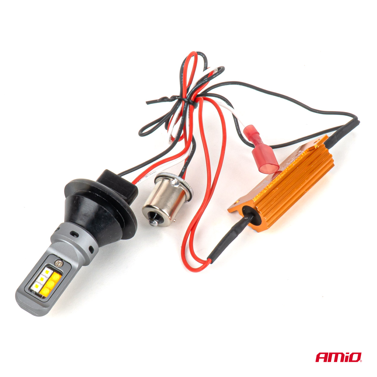 LED-päiväajovalo ja suuntavilkku 2-in-1, 1156 3535 12SMD 12/24 V, AMIO-05005