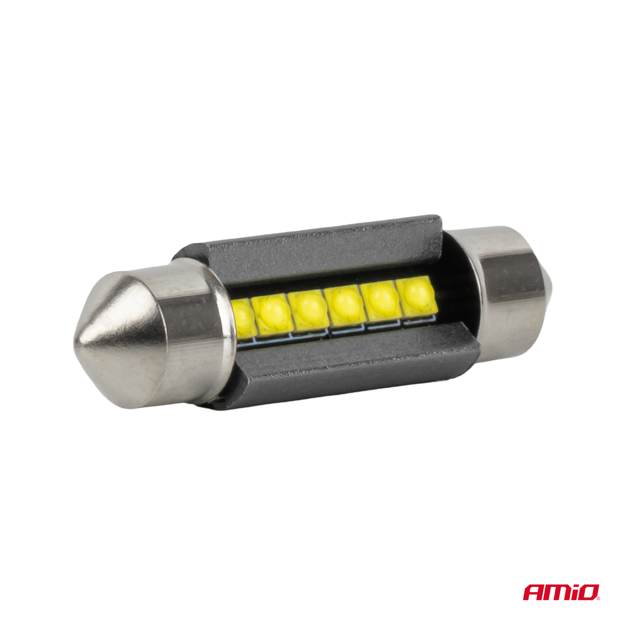 LED-polttimot CANBUS 41 mm 2525 6SMD valkoinen 12/24 V AMIO-05009