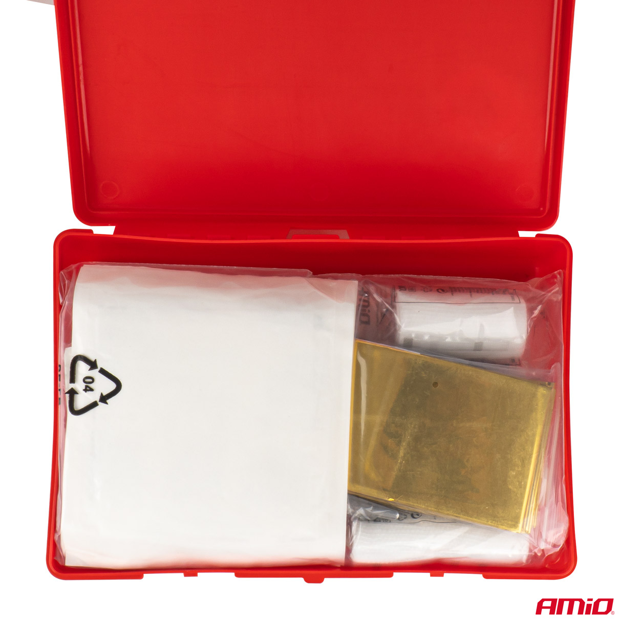 Auton ensiapupakkaus muovirasiassa, DIN 13164, AMIO-05011