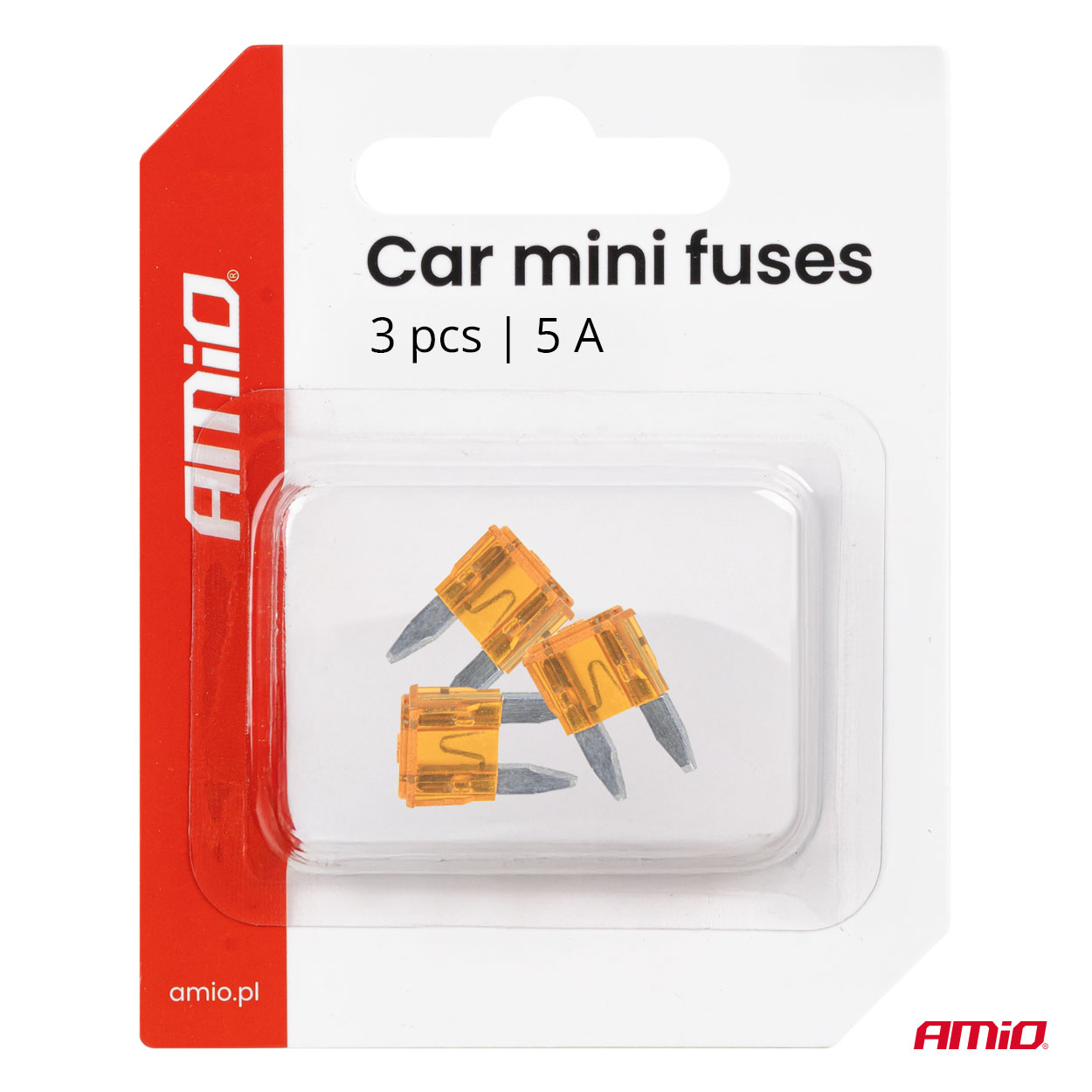 MINI-laattasulakkeet 5 A, 3 kpl, AMIO-05096