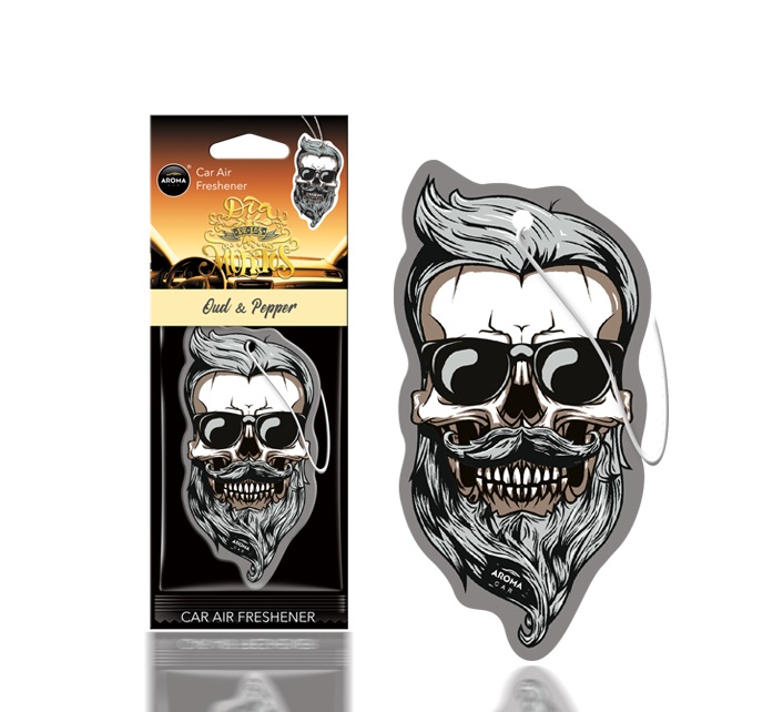 Auto-ilmanraikastin MUERTOS Oud&Pepper Skull