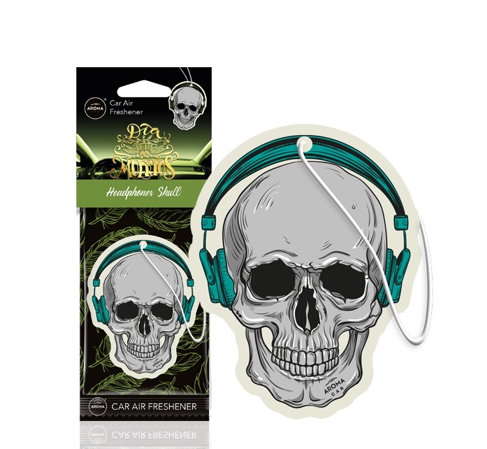 Auto-ilmanraikastin MUERTOS Headphones Skull
