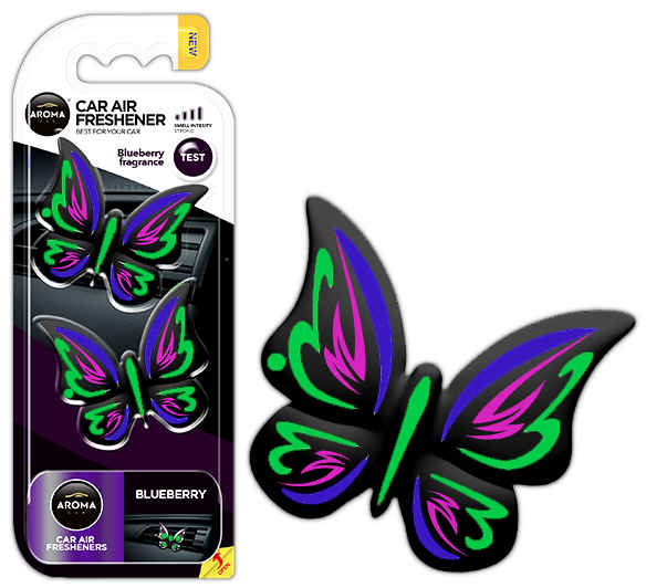 Auton ilmanraikastin AROMA FANCY SHAPES BUTTERFLY Blueberry