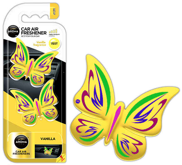 Auton ilmanraikastin AROMA FANCY SHAPES BUTTERFLY Vanilja