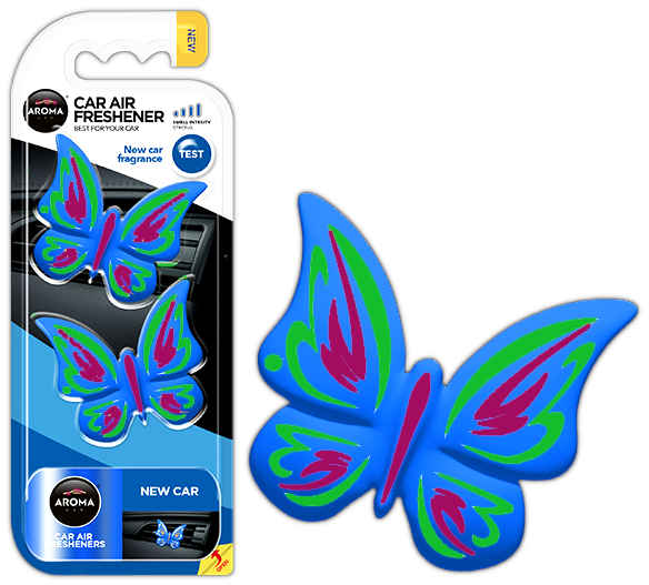 Auton ilmanraikastin AROMA FANCY SHAPES BUTTERFLY New Car
