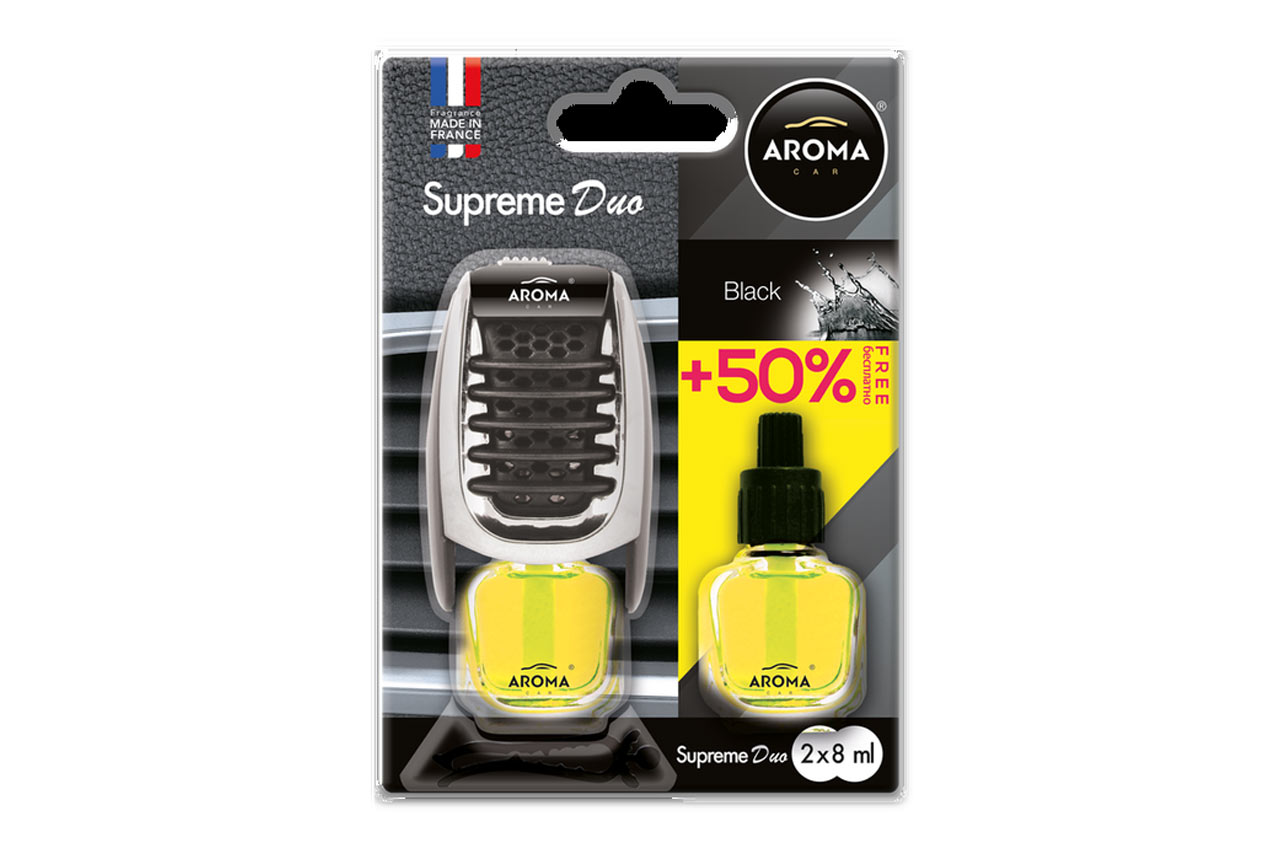 Auton ilmanraikastin AROMA SUPREME DUO BLACK