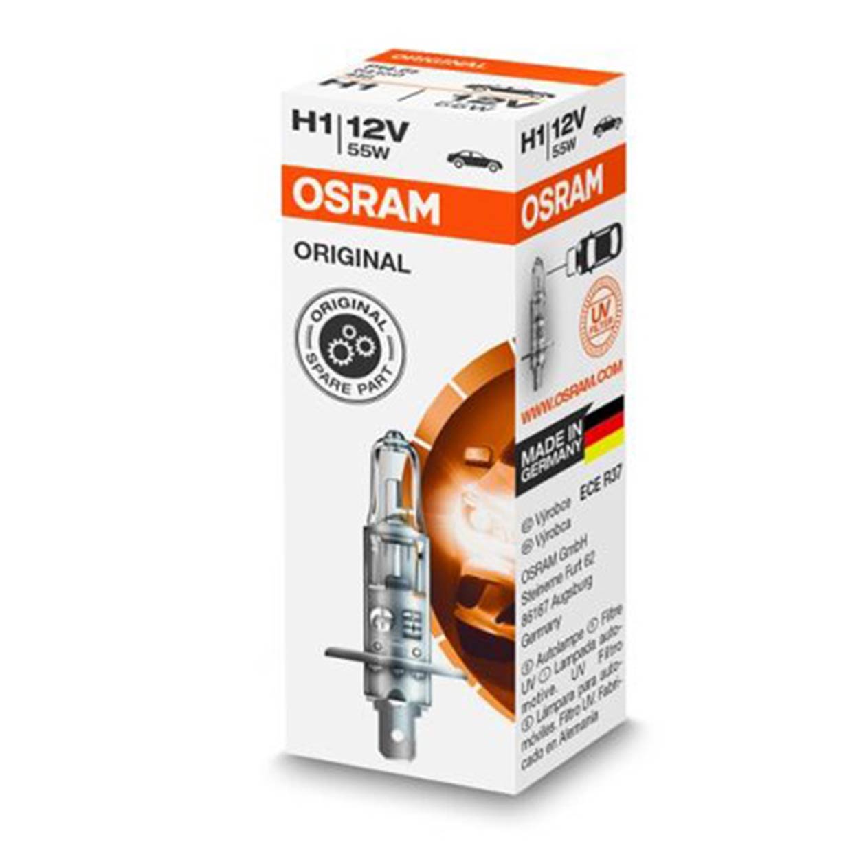 Halogeenipolttimo Osram H1 12 V 55 W P14,5s