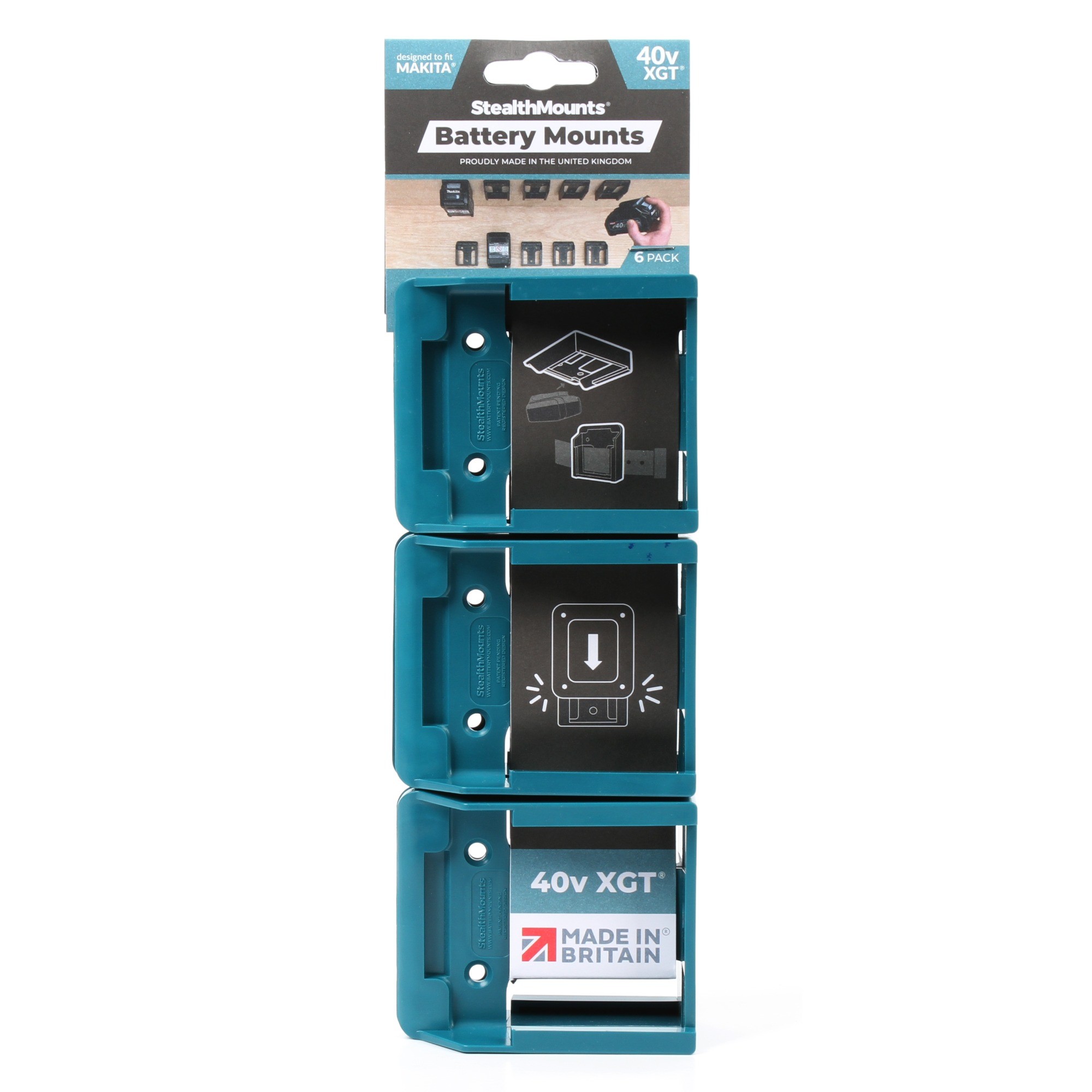 StealthMounts akunpidike Makita 40v XGT 6kpl