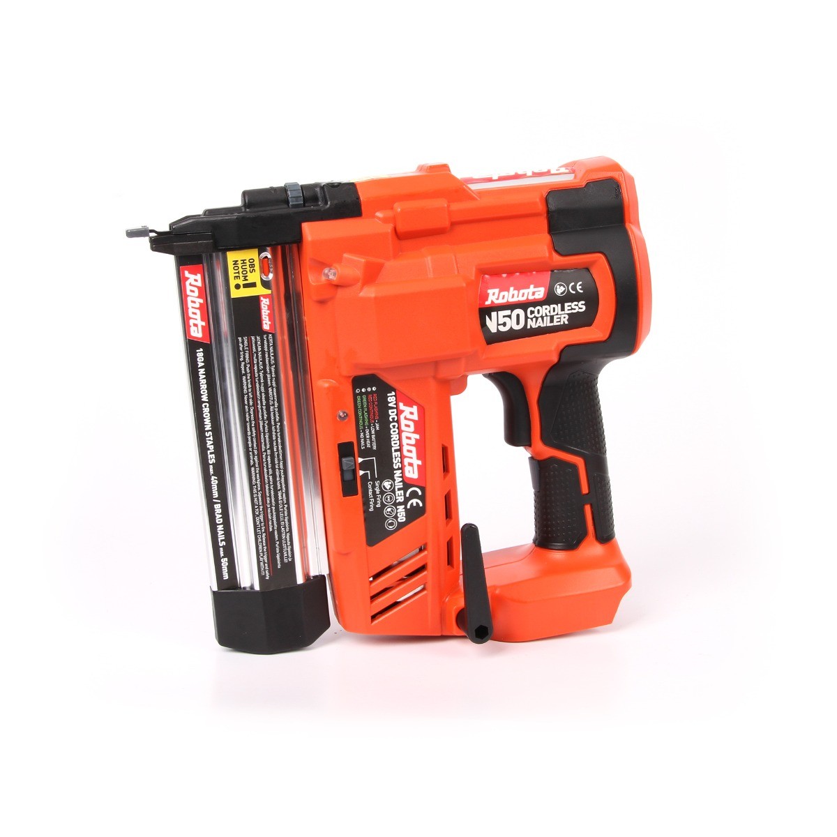 Robota DC-N50 akkuyhdistelmänaulain, runko